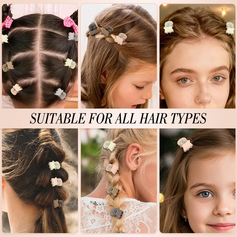 Obeoby 60 Pcs Small Hair Clips, 5 Colors Mini Claw Clips for Short Thin and Fine Hair, Hair Accessories for Women Toddlers Girls Kids Little Tiny Barrettes Bulk Birthday Valentines Day Gifts - Image 3
